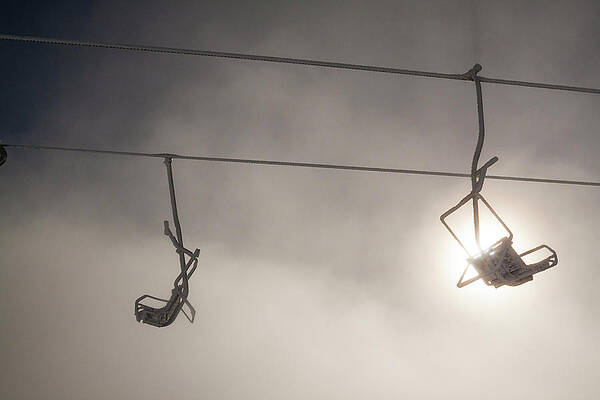 Wall Art - Photograph - Ski Lift At Big White Mountain Ski by Christopher Kimmel