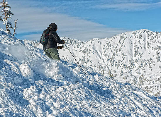 Wall Art - Photograph - Skiing On A Fresh Powder Day At Park by Marc Pagani