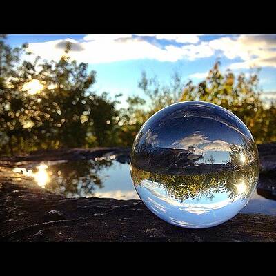 Sky And Puddle While #hiking Yesterday by Craig Szymanski