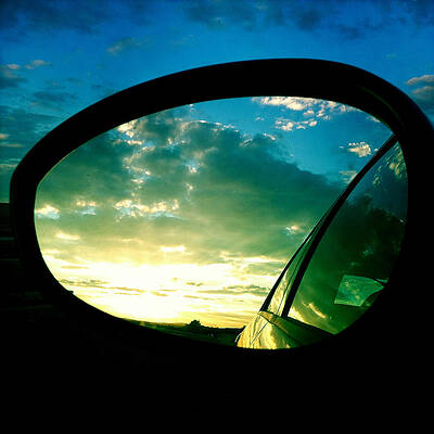 Wall Art - Photograph - Sky in the rear mirror by Matthias Hauser