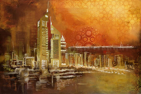 Wall Art - Painting - Skyline View  by Corporate Art Task Force