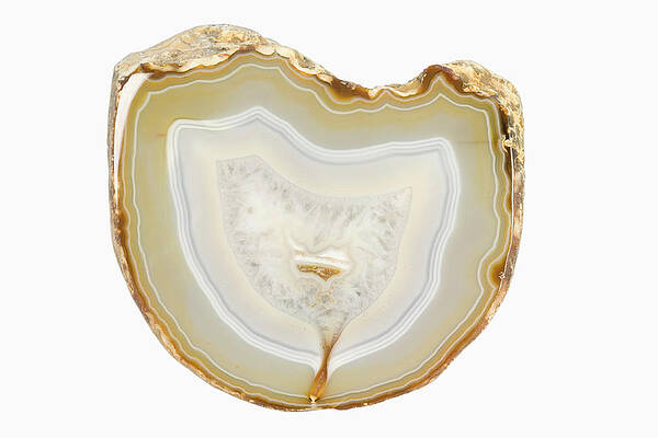 Wall Art - Photograph - Sliced And Polished Agate Geode by Science Photo Library