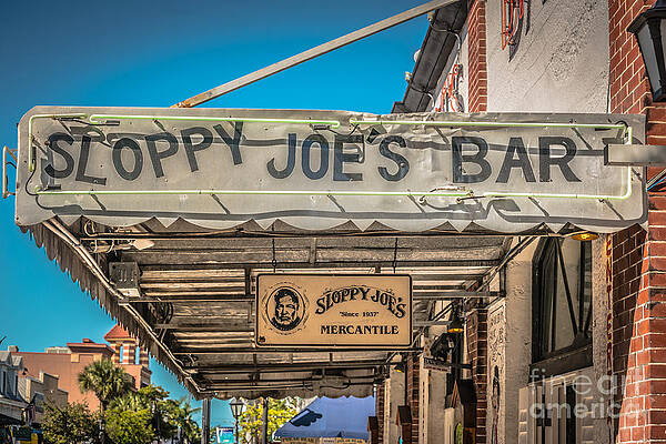 Wall Art - Photograph - Sloppy Joe's Bar Canopy Key West - HDR Style by Ian Monk