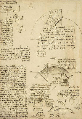 Wall Art - Drawing - Small front view of church squaring of curved surfaces triangle elmain or falcata by Leonardo Da Vinci