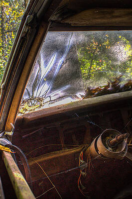 Wall Art - Photograph - Smoky Crack Lower Left Windshield 2 by Douglas Barnett