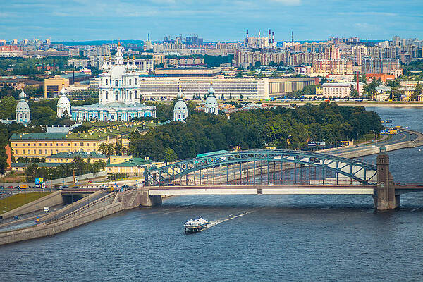 Smolny Convent. Bolsheokhtinsky Bridge. by Daniel Fainberg