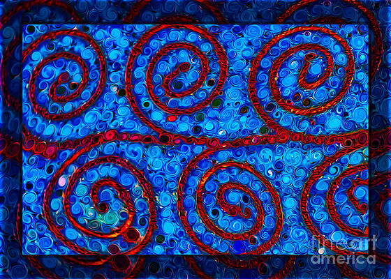 Wall Art - Digital Art - Soft Abstract Circles by Omaste Witkowski