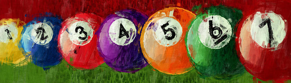 Wall Art - Digital Art - Solids Billiards Abstract by David G Paul