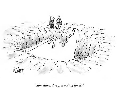 Wall Art - Drawing - Sometimes I Regret Voting by Christopher Weyant
