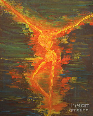 Wall Art - Painting - Spewing Madness by Laurette Escobar