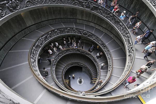 Wall Art - Photograph - Spiral staircase by Giuseppe Momo at the Vatican Museum. Rome. Italy by Bernard Jaubert