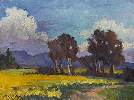 Wall Art - Painting - Spring and Daffodils by Diane McClary