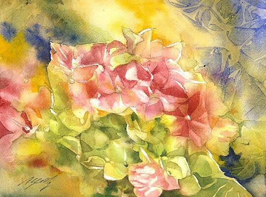 Wall Art - Painting - Spring Hydrangea by Alfred Ng