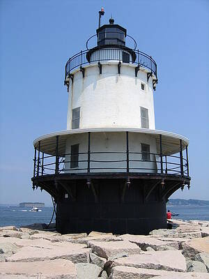 Spring Point Ledge Light Up Close by Stephanie Taylor