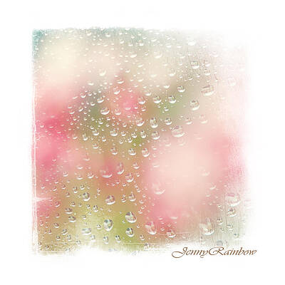 Wall Art - Photograph - Spring Rain Drops. Elegant KnickKnacks from JennyRainbow by Jenny Rainbow