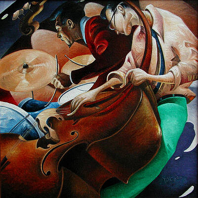 Wall Art - Painting - Squared Jazz by T S Carson