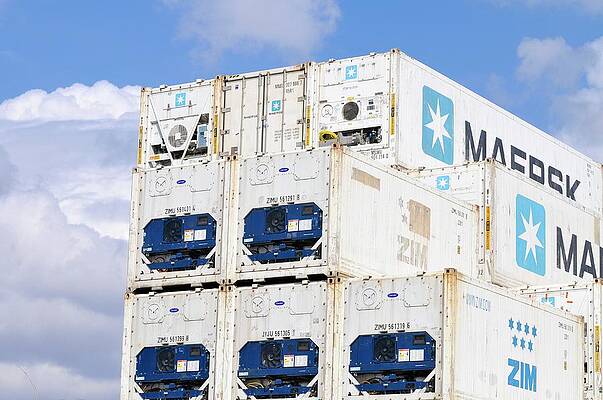 Wall Art - Photograph - Stack Of Shipping Containers by Science Photo Library