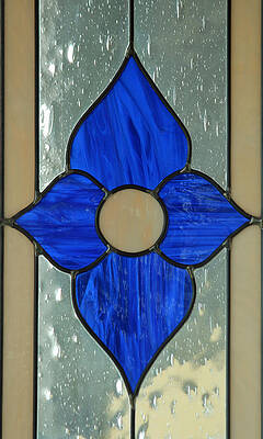 Wall Art - Photograph - Stained Glass in Blue by E Faithe Lester