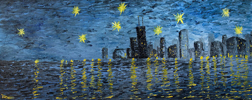 Starry Night in Chicago by Rafay Zafer Starry Night in Chicago by Rafay Zafer