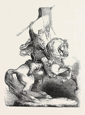 Wall Art - Drawing - Statue Of William The Conqueror by English School