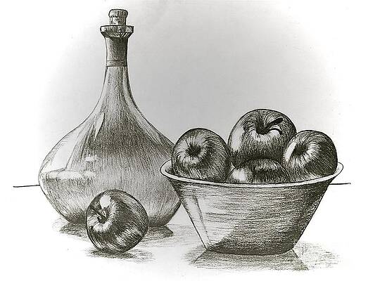 Wall Art - Drawing - Stealing of the Orchard by Linda Simon