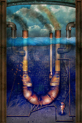 Wall Art - Photograph - Steampunk - Alphabet - U is for Underwater Utopia by Mike Savad