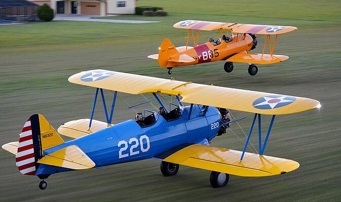 Wall Art - Photograph - Stearman Departure by Matt Abrams