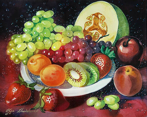 Still Life With Fruits by Olga Shevchenko Still Life With Fruits by Olga Shevchenko
