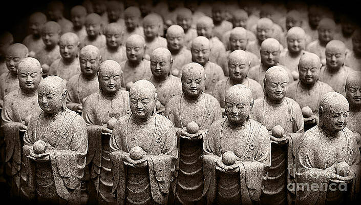 Stone Figures of Jizo by Eena Bo Stone Figures of Jizo by Eena Bo