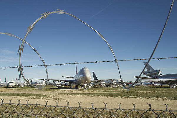Wall Art - Photograph - Stored Jet Aircrafts by Mark Harmel