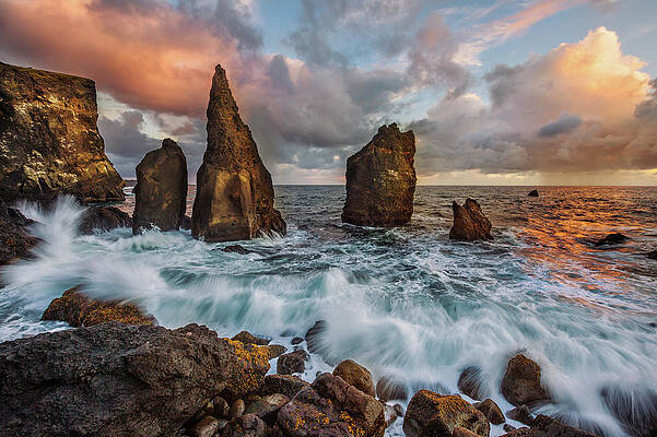 Wall Art - Photograph - Storm Clouds And Waves Crashing by Johnathan Ampersand Esper
