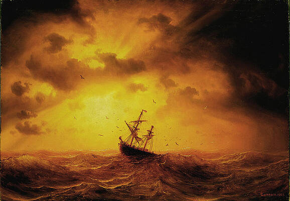 Stormy Sea Print by Marcus Larson