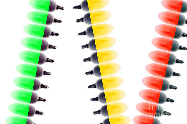 Wall Art - Photograph - Strings Of Colored Lights, Artwork by Sigrid Gombert