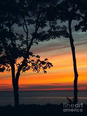 Striped Pastel Sunset Number Three by Deb Schense Striped Pastel Sunset Number Three by Deb Schense