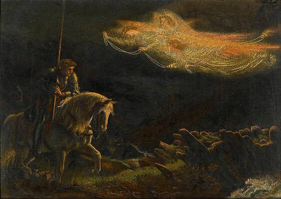 Study for Sir Galahad. The Quest for the Holy Grail Print by Arthur Hughes