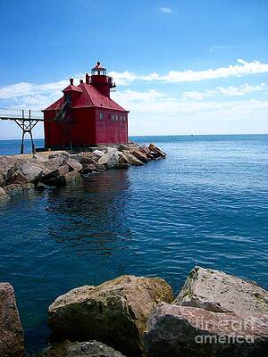 Sturgeon Bay Ship Canal North Pierhead Light v1 by Deb Schense Sturgeon Bay Ship Canal North Pierhead Light v1 by Deb Schense