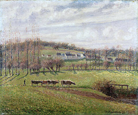 Summer Landscape. Eragny Print by Camille Pissarro