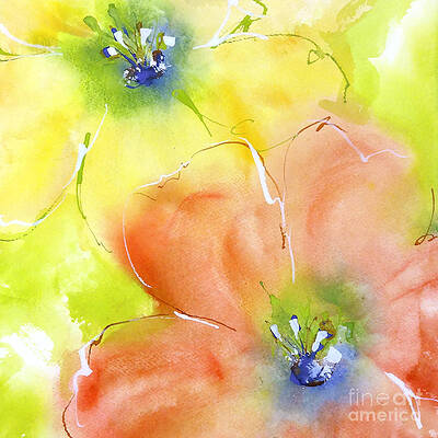 Wall Art - Painting - Summer Poppies 2 by Chris Paschke