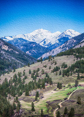 Wall Art - Photograph - Sun Mountain View of Mt Gardner in Springtime by Omaste Witkowski