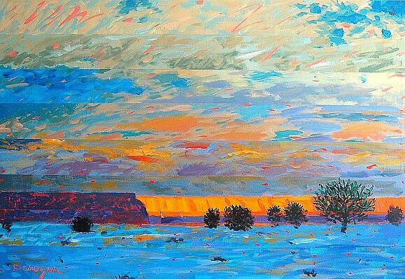 Sunlit Cliffs by JIM FLANAGAN