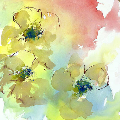 Wall Art - Painting - Sunlit Poppies II by Chris Paschke