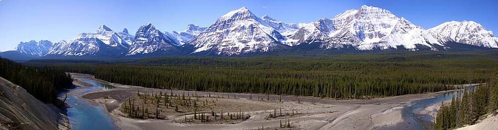 Snowcap Mountains Panorama Icefields Parkway, Alberta by IAN MCADIE Snowcap Mountains Panorama Icefields Parkway, Alberta by IAN MCADIE