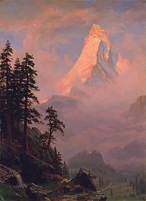 Sunrise on the Matterhorn Print by Albert Bierstadt