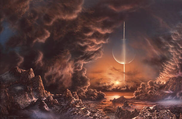 Sunrise on Titan by Don Dixon Sunrise on Titan by Don Dixon