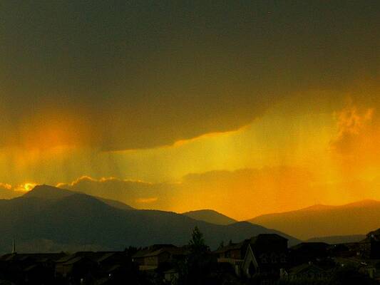 Sunset Beneath Storm Clouds by Diane Strain Sunset Beneath Storm Clouds by Diane Strain