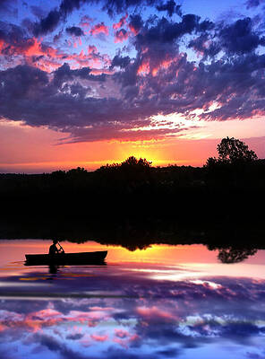 Wall Art - Photograph - Sunset Fisherman by Rod Seel