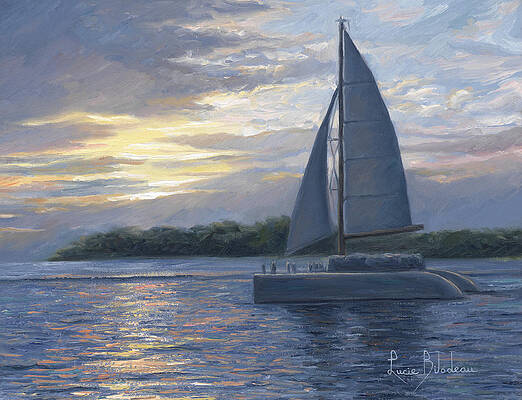 Wall Art - Painting - Sunset In Key West by Lucie Bilodeau