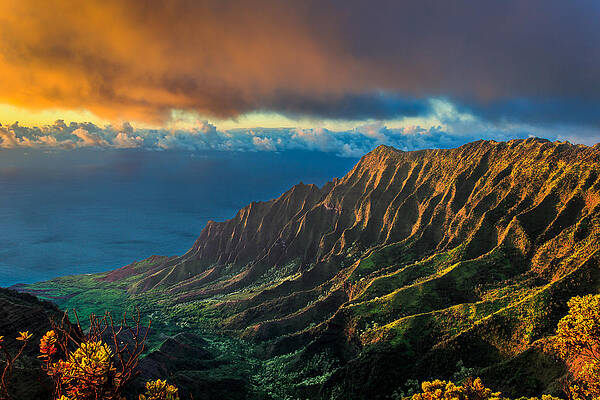 Sunset Kalalau Valley Kauai HI by Stephen Kennedy Sunset Kalalau Valley Kauai HI by Stephen Kennedy