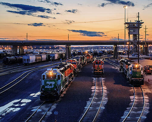 Wall Art - Photograph - Sunset On The Yards by Kevin Anderson