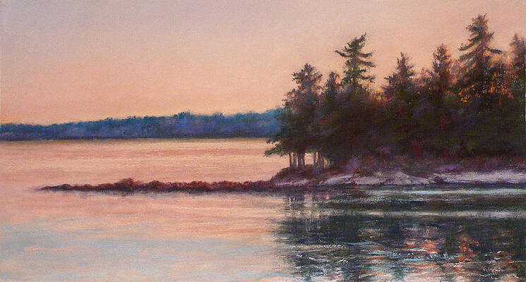 Sunset over Emerald Point Lake Sebago Maine by Denise Horne-Kaplan Sunset over Emerald Point Lake Sebago Maine by Denise Horne-Kaplan